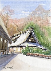 会員の作品「川崎民家園」